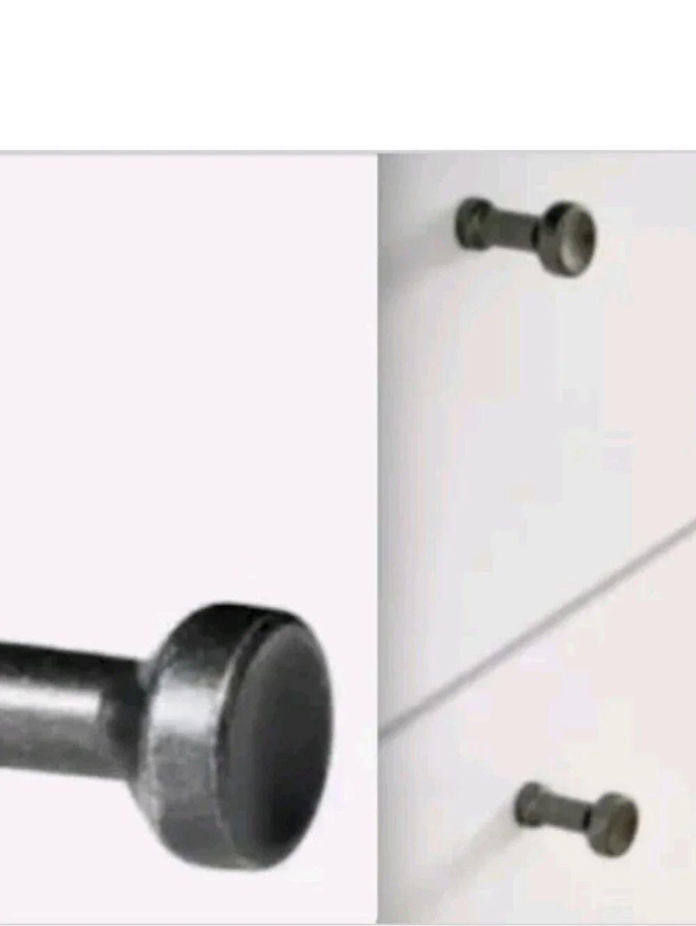 IKEA Drawer Knobs Pulls Pewter 6-PC Lot Mollarp New